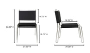 Moe's Home Collection Petra Black Leather Accent Chair