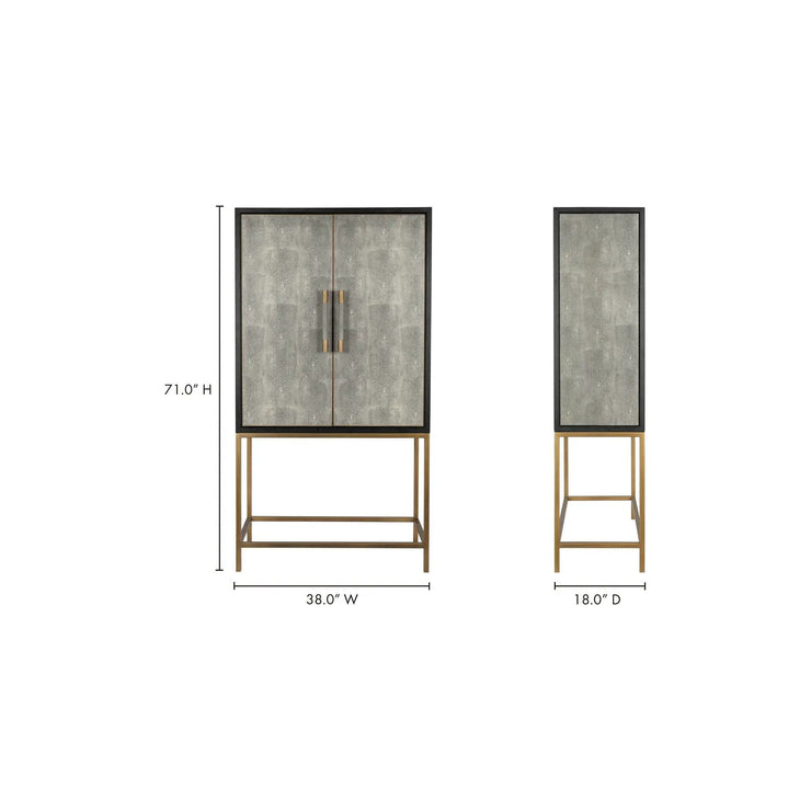 Moe’s Home Collection Mako Shagreen Bar Cabinet