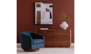 Moe's Home Collection Oscy Dark Atlantic Blue Swivel Chair