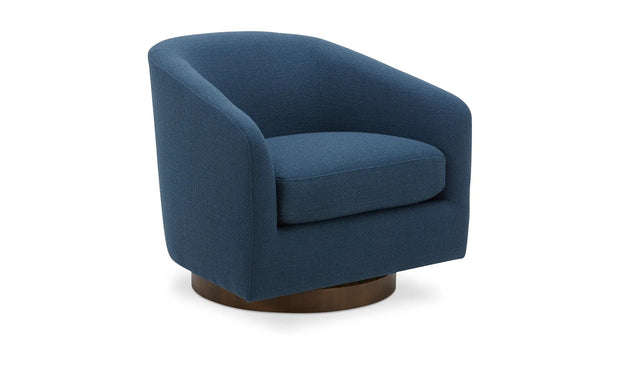 Moe's Home Collection Oscy Dark Atlantic Blue Swivel Chair