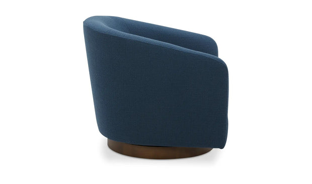 Moe's Home Collection Oscy Dark Atlantic Blue Swivel Chair