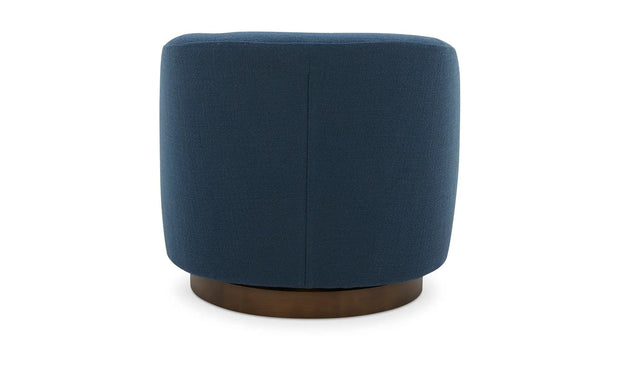 Moe's Home Collection Oscy Dark Atlantic Blue Swivel Chair
