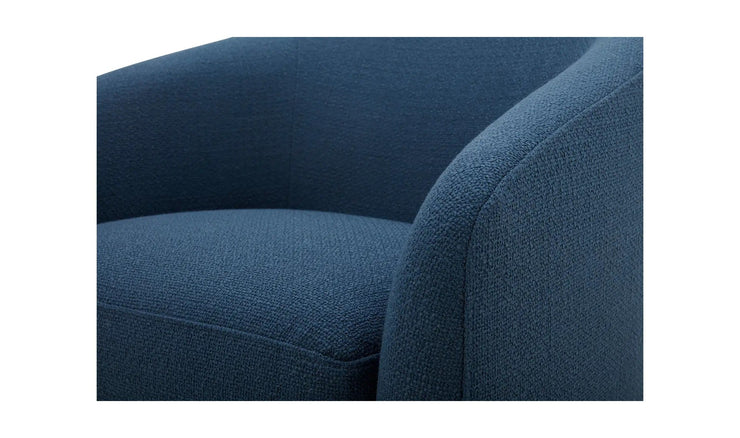 Moe's Home Collection Oscy Dark Atlantic Blue Swivel Chair