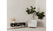 Moe's Home Collection Oscy White Swivel Chair
