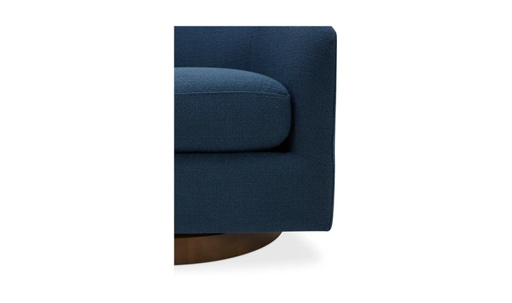 Moe's Home Collection Oscy Dark Atlantic Blue Swivel Chair