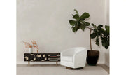 Moe's Home Collection Oscy White Swivel Chair