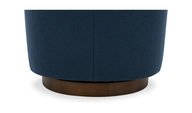 Moe's Home Collection Oscy Dark Atlantic Blue Swivel Chair