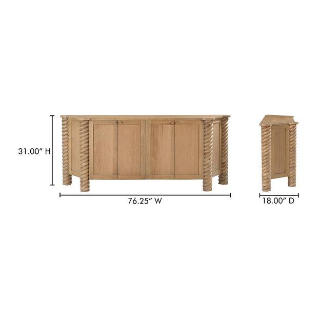 Moe's Home Collection Treccia Oak Sideboard