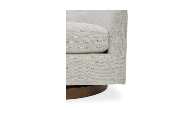 Moe's Home Collection Oscy White Swivel Chair