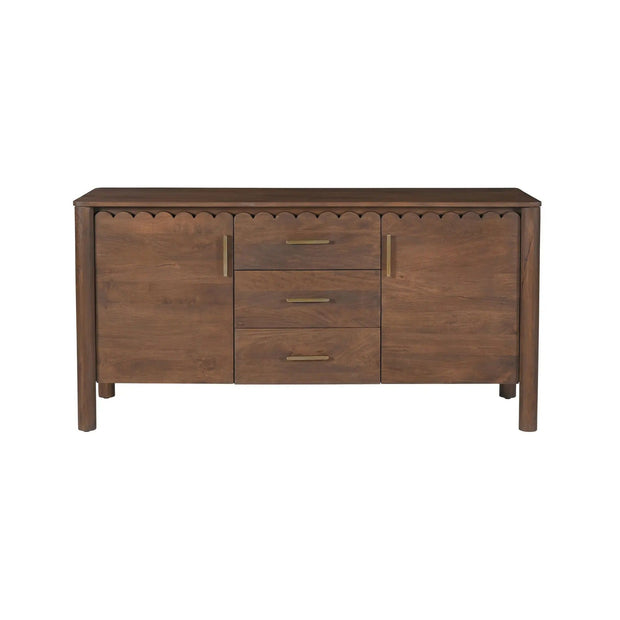 Moe's Home Collection Wiley Vintage Brown 3 Drawer Sideboard