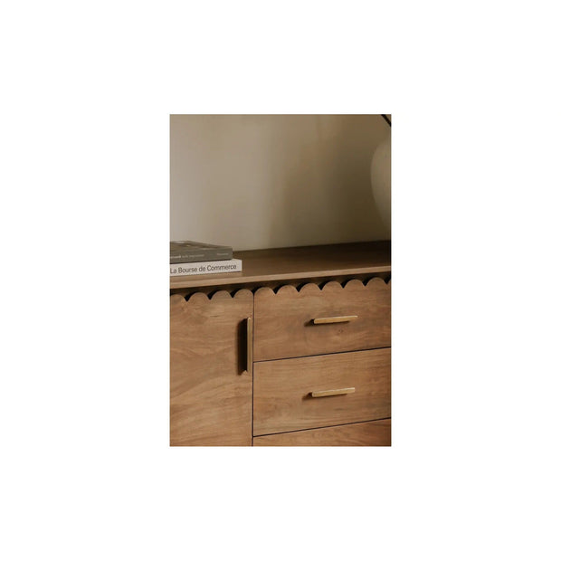 Moe's Home Collection Wiley Vintage Brown 3 Drawer Sideboard