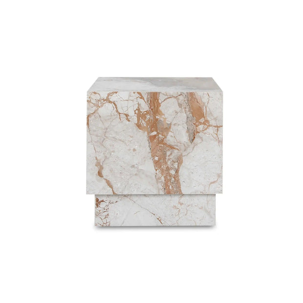 Moe's Home Collection Layla Breccia Marble Side Table