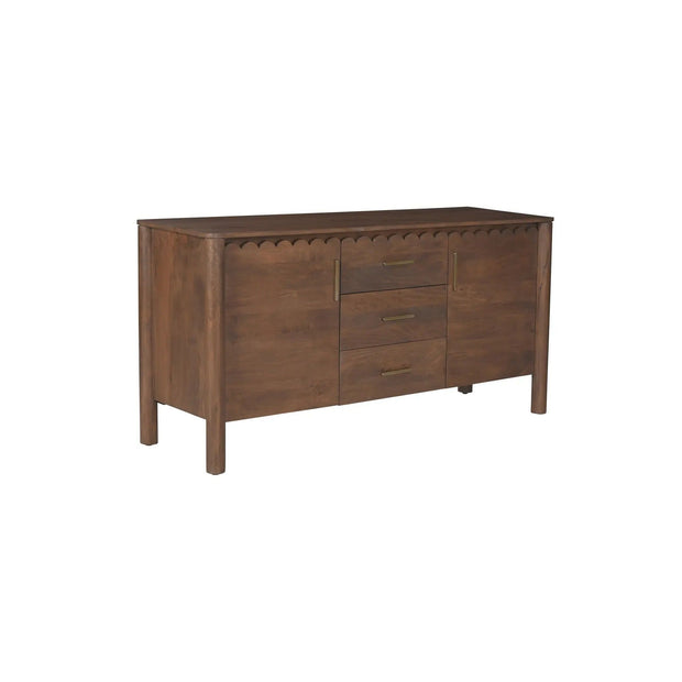 Moe's Home Collection Wiley Vintage Brown 3 Drawer Sideboard
