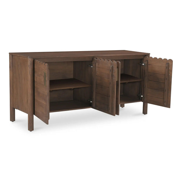 Moe's Home Collection Wiley Vintage Brown 4 Door Sideboard