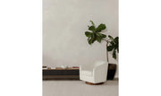 Moe's Home Collection Oscy White Faux Shearling Swivel Chair