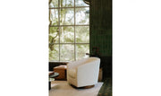 Moe's Home Collection Oscy White Faux Shearling Swivel Chair