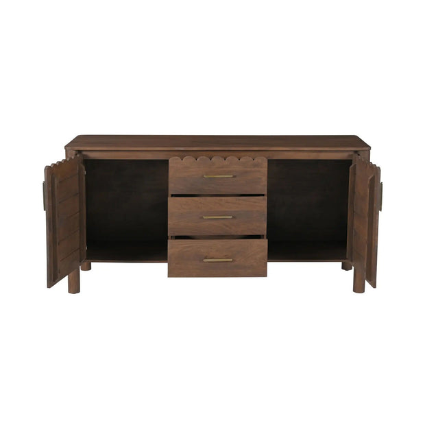 Moe's Home Collection Wiley Vintage Brown 3 Drawer Sideboard