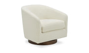 Moe's Home Collection Oscy White Faux Shearling Swivel Chair