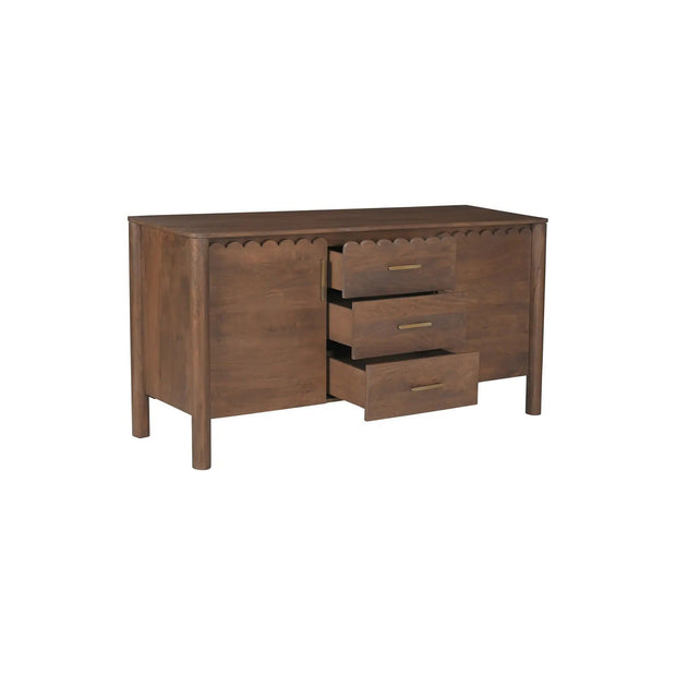 Moe's Home Collection Wiley Vintage Brown 3 Drawer Sideboard