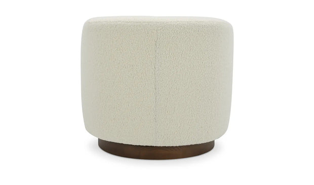 Moe's Home Collection Oscy White Faux Shearling Swivel Chair