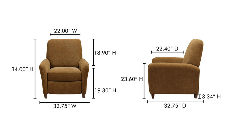 Moe's Home Collection Luna Recliner Chair