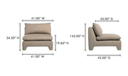 Moe's Home Collection Estelle Flax Lounge Chair