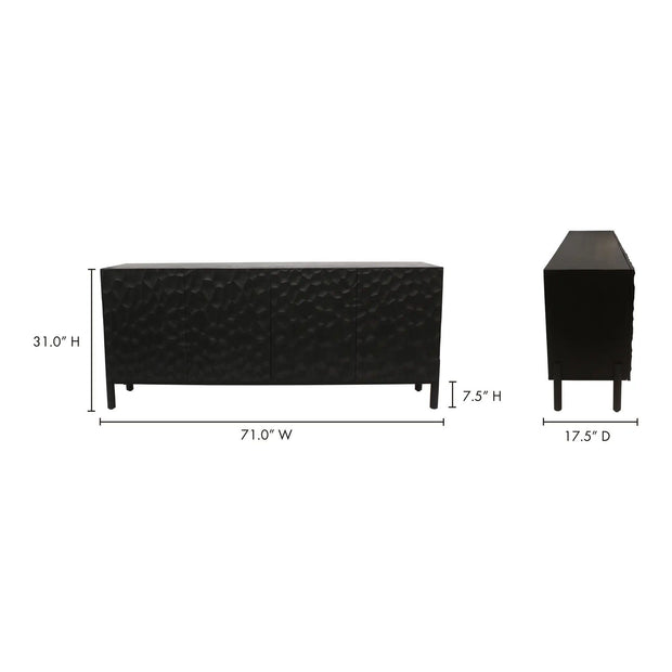 Moe's Home Collection Misaki Black Sideboard