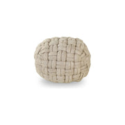 Moe’s Home Collection Bronya Cappuccino Cable Knit Pouf