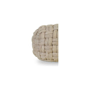 Moe’s Home Collection Bronya Cappuccino Cable Knit Pouf
