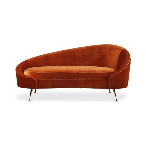 Moe’s Home Collection Abigail Umber Velvet Chaise
