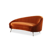 Moe’s Home Collection Abigail Umber Velvet Chaise