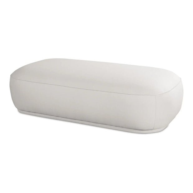 Moe’s Home Collection Marion Rectangular White Ottoman