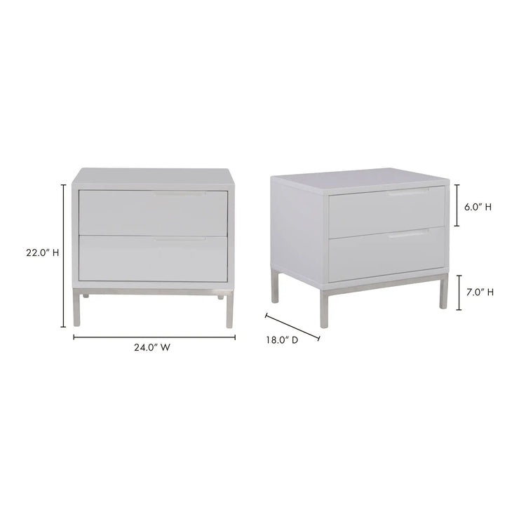 Moe's Home Collection Naples White End Table