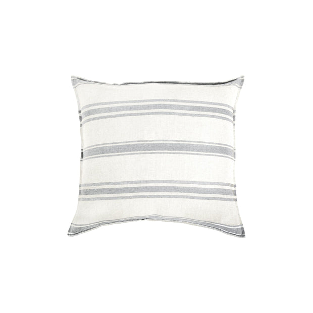 Pom Pom at Home Jackson Cream & Grey Striped Linen Duvet Cover and Pillow Shams ~ Available in Queen and King Sizes