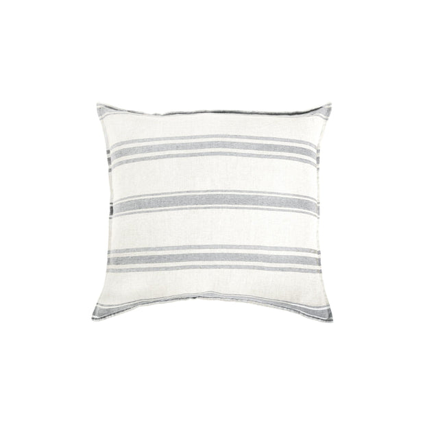 Pom Pom at Home Jackson Cream & Grey Striped Linen Duvet Cover and Pillow Shams ~ Available in Queen and King Sizes