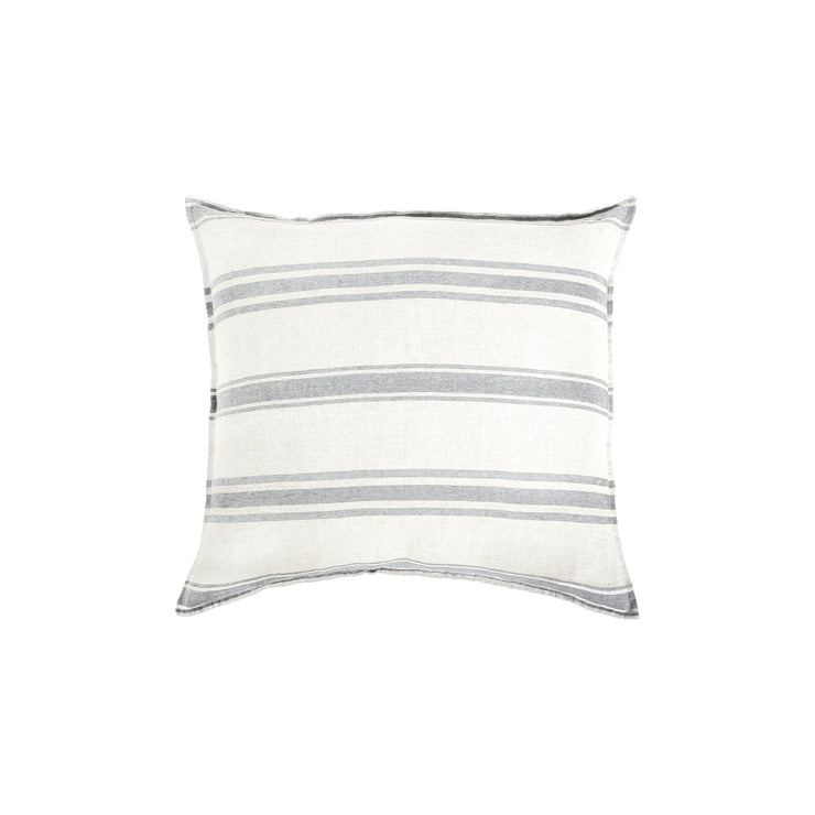 Pom Pom at Home Jackson Cream & Grey Striped Linen Duvet Cover and Pillow Shams ~ Available in Queen and King Sizes