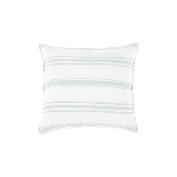 Pom Pom at Home Jackson White & Ocean Striped Linen Duvet Cover and Pillow Shams ~ Available in Queen and King Sizes