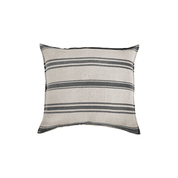 Pom Pom at Home Jackson Flax & Midnight Striped Linen Duvet Cover and Pillow Shams ~ Available in Queen and King Sizes