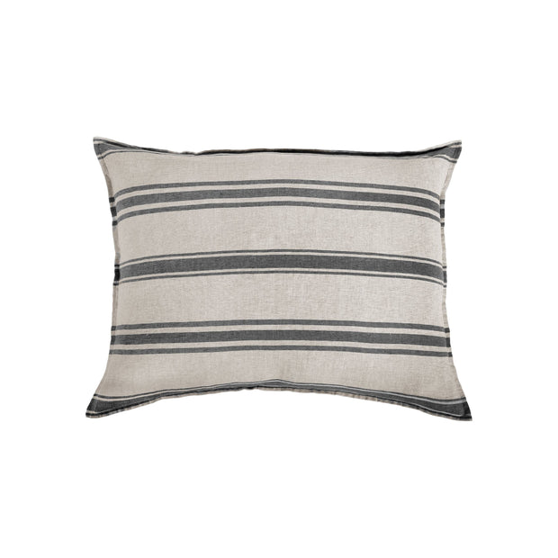 Pom Pom at Home Jackson Flax & Midnight Striped Linen Duvet Cover and Pillow Shams ~ Available in Queen and King Sizes