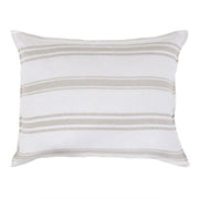 Pom Pom at Home Jackson White & Natural Striped Linen Duvet Cover & Pillow Shams ~ Available in Queen and King Sizes