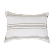 Pom Pom at Home Jackson White & Natural Striped Linen Duvet Cover & Pillow Shams ~ Available in Queen and King Sizes