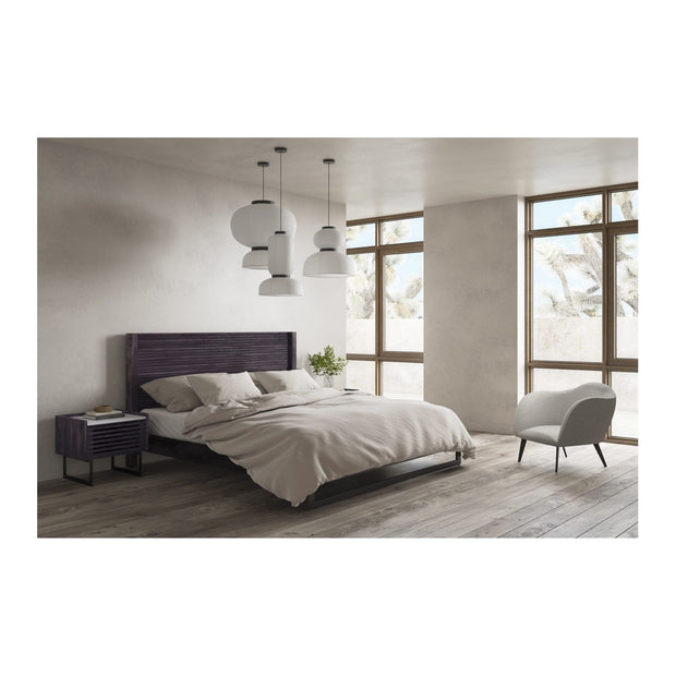 Moe's Home Collection Paloma Charcoal Grey King Bed