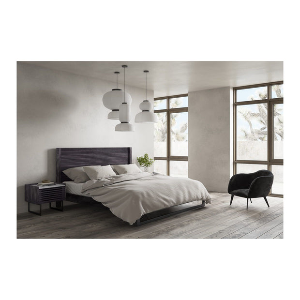 Moe's Home Collection Paloma Charcoal Grey King Bed
