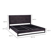 Moe's Home Collection Paloma Charcoal Grey King Bed