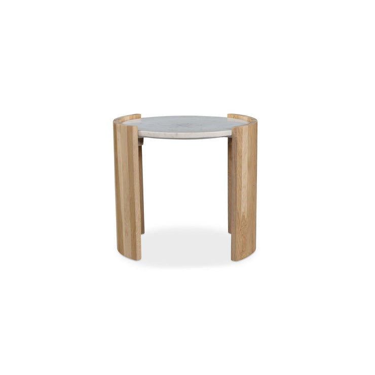 Moe's Home Collection Dala White Solid Oak Side Table