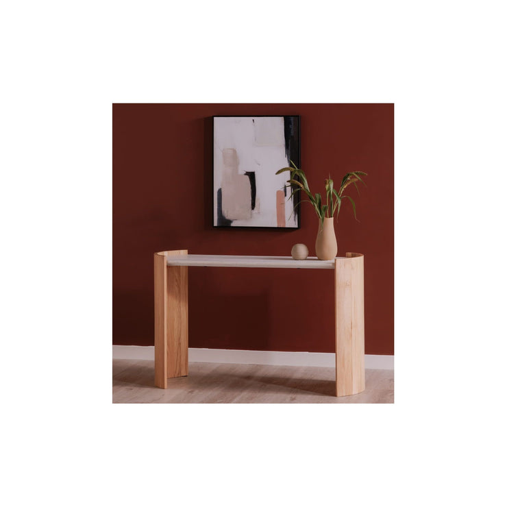 Moe’s Home Collection Dala Marble and Oak Console Table