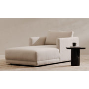 Moe’e Home Collection Bryn Oyster Boucle Velvet Chaise