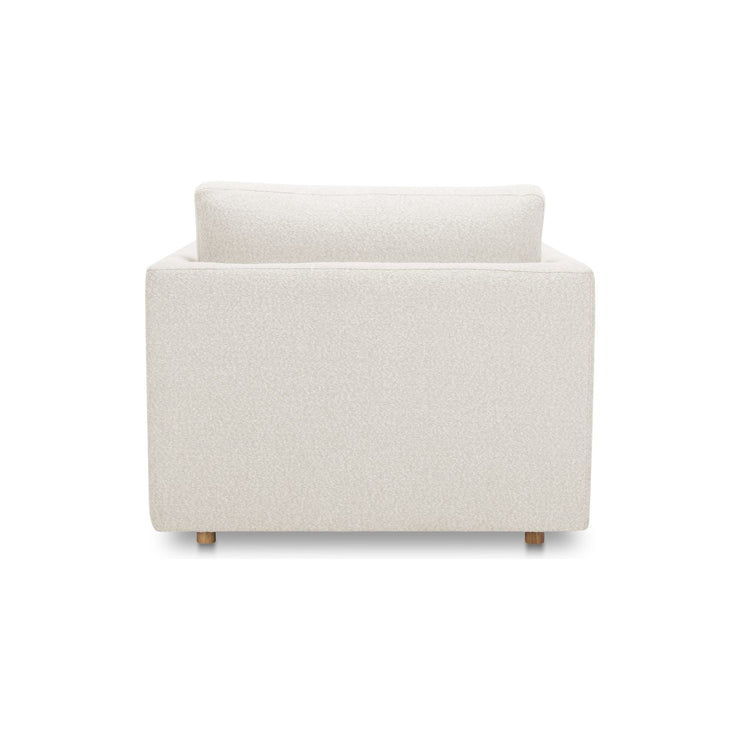 Moe’e Home Collection Bryn Oyster Boucle Velvet Chaise