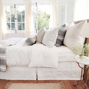 Pom Pom at Home Alpine Grey and Ivory Striped Blanket