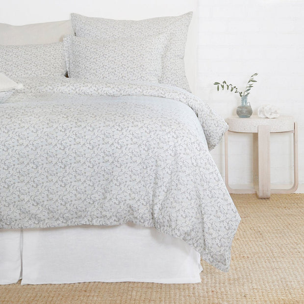 Pom Pom at Home June Ocean & Grey Floral Duvet Cover and Pillow Shams ~ Available in Twin, Queen and King Sizes